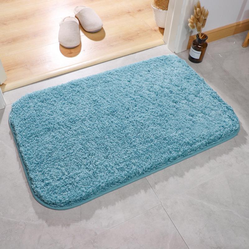 Alfombrillas absorbentes de felpa alta y antideslizantes para puertas de baño, inodoro y dormitorio