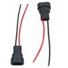 2Pcs Socket Wires Male Adapter Bulb Copper Wiring Harness 12V for LED Headlight Fog Lamps