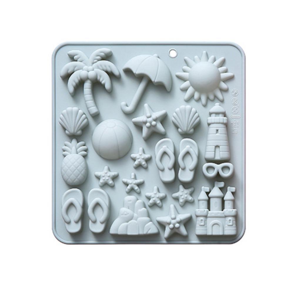 

Формы Силиконовые DIY Инструмент для Выпечки Новая Форма для Конфет Поднос Десерт Мусс Тема Лето Пляж Кокосовая Пальма