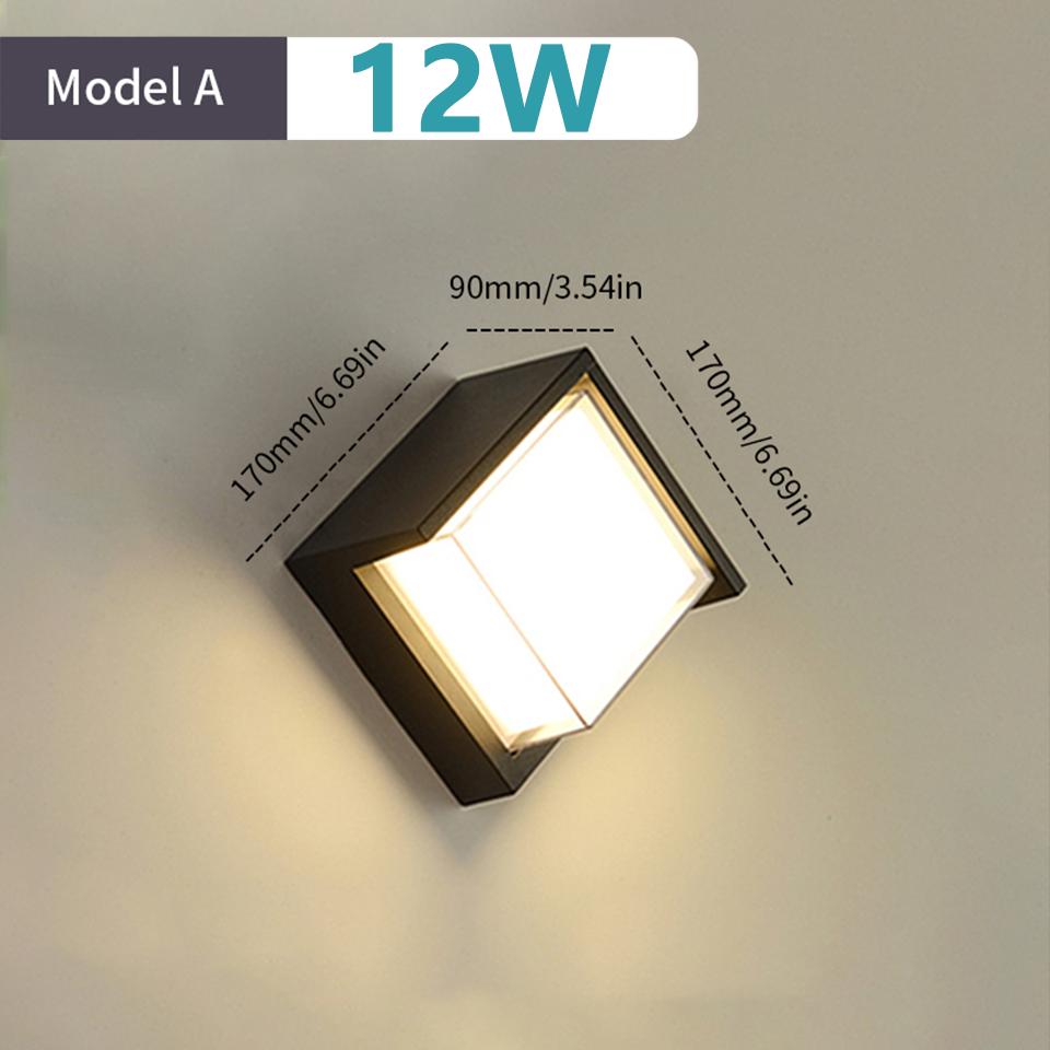 LED Wall Light With Motion Sensor 30W 16W 12W AC85-265V Outdoor Wall Light for Porch  Balcony Garden Lamp Home Lighting