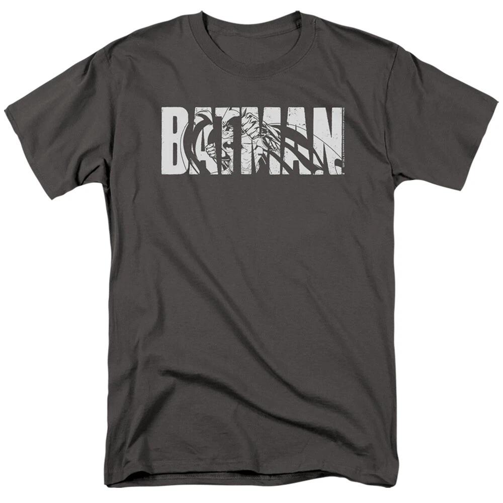The Batman  Text On Gray  T-Shirt - to 5X S