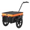 Bike Cargo Trailer, 88 Lbs Load Capacity, Heavy-Duty Bicycle Wagon Cart, Foldable Compact Storage with Universal Hitch, Waterproof Cover, 16" Wheels,