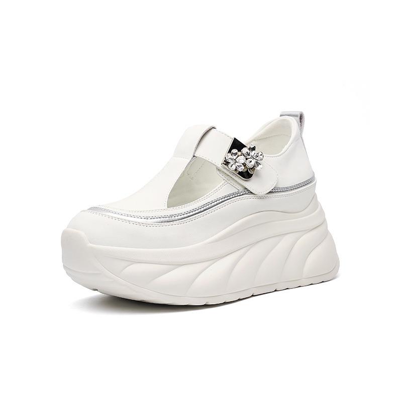 Platform Sneakers Women Casual Shoes Slip Chunky Shoes White Fashion Sneaker Walking