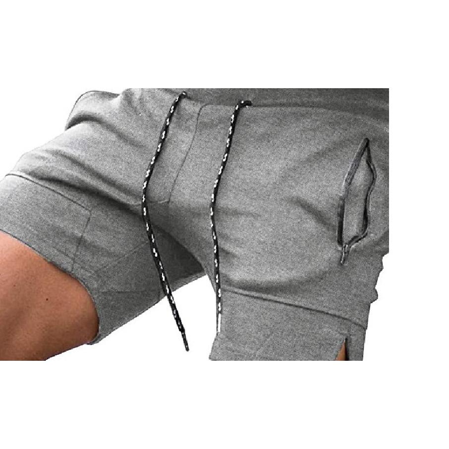 

2025 Лето Новые мужские повседневные однотонные брюки из трех частей с завязками на талии, разноцветные спортивные модные шорты XXL светло-серый