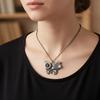 Mystical Mechanical Butterfly Pendant Necklace Gothic Design With Artisanal Distressing Perfect Gift For Alternative Style Lovers