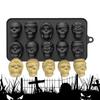 Skull Cookie Mold 10-cavity Halloween Mold Baking Pan Halloween Kitchen Baking Pan For Cookie Pudding Chocolate Pastry