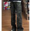 JYL Men's Denim Shorts Star Print Summer Thin  New Casual Fifth Pants Denim