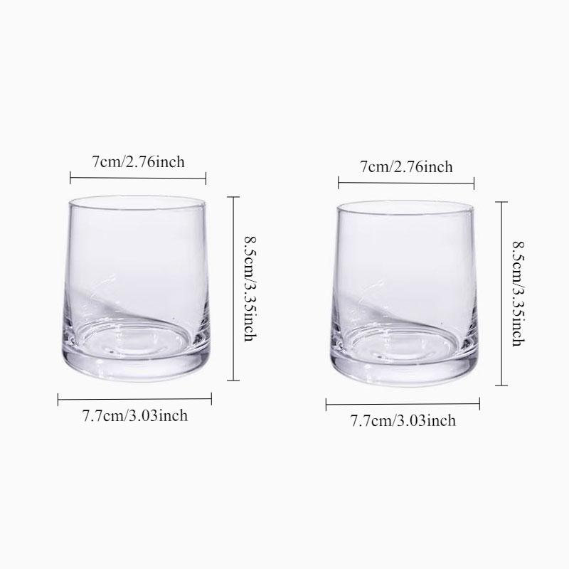

2pcs High-quality Transparent Glass Cups Simple Ins-style Wine Glasses for Homestays Hotel Mouthwash Cups Whisky Wine Glasses 250ml-2pcs прозорий