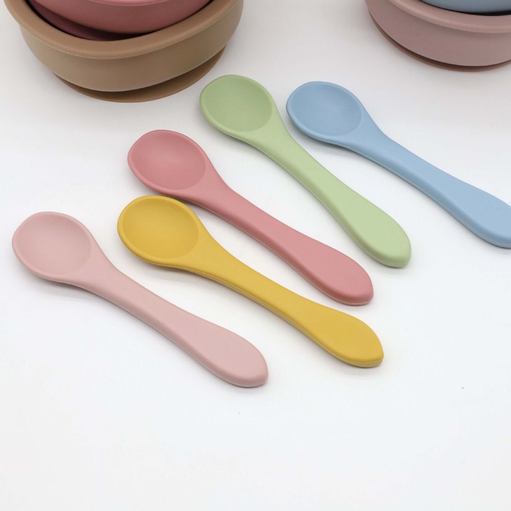 Waterproof Silicone Suction Bowls Flexible Feeding Bowl Set Feeding Tableware  Learning To Eat