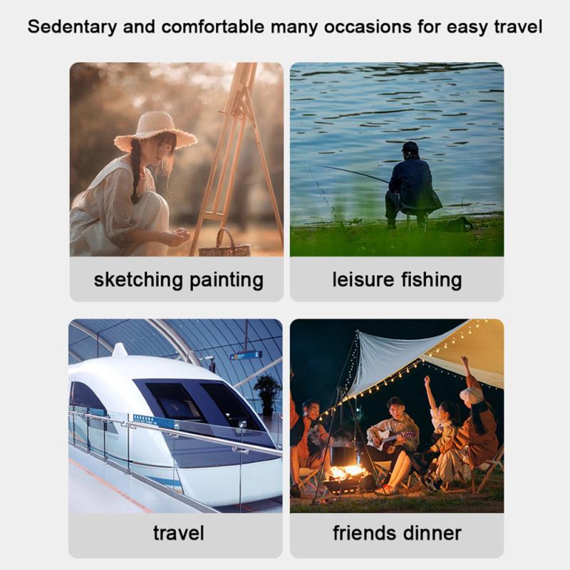 Camping Portable Folding Stools, Outdoor Telescopic Portable Folding Chair, Light Beach Chair, For