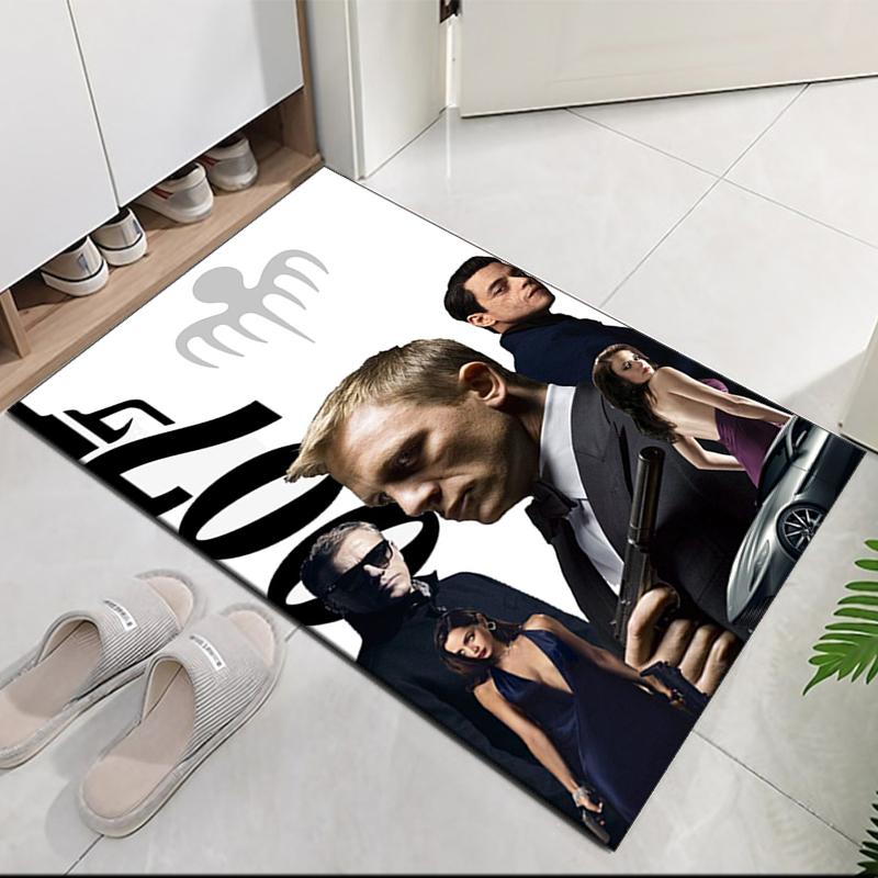 007 James Bond Printed Carpet, for Office Chair Living Room Bedroom Kitchen Room Decor Gifts.
