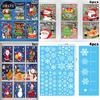 2/4/6/9 Pcs Christmas Window Stickers Merry Christmas Decorations For Home Christmas Wall Sticker Kids Room New Year Decoration