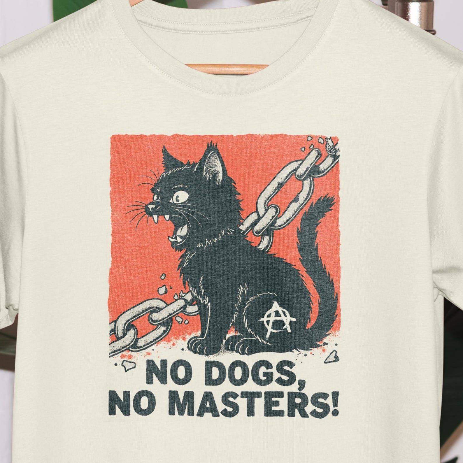 Anarchy Cat Shirt: No Gods No Masters Rebel Tee 3XL