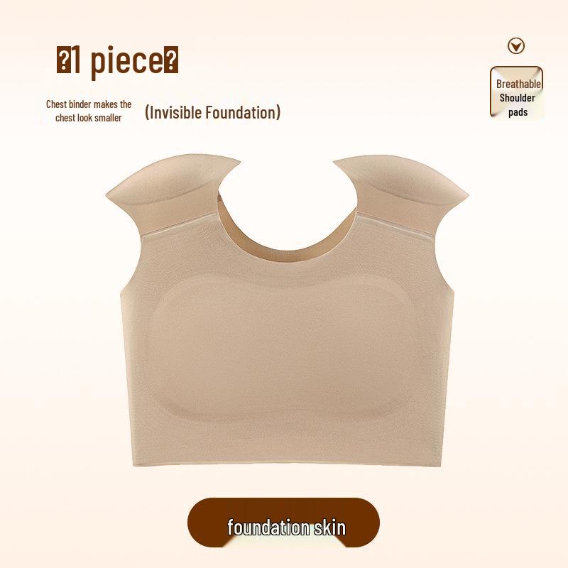 

Жіночий невидимий безшовний жилет для формування плечей: Бандаж для грудей для візуального зменшення бюсту XL [120-135 lbs]