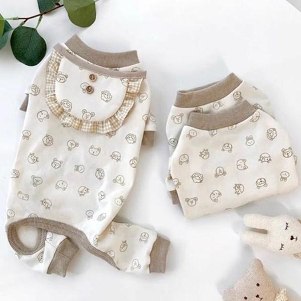 J Haustierhund Hundeunterwäsche Lätzchen Pyjama, braun