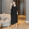 Elegant Irregular Hem Chiffon A-Line Dress
