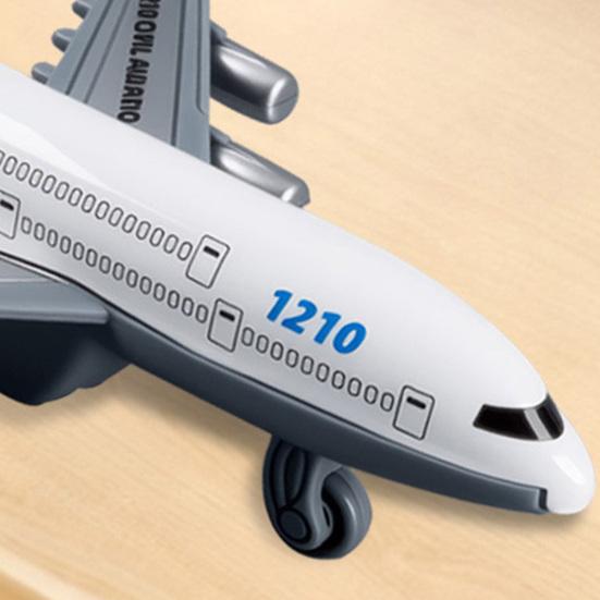 Simulation Aircraft Model Realistic Pull-back Passenger Airplane Toy Desktop Aircraft Figurine Ornament Kids Boys Collectible Gift