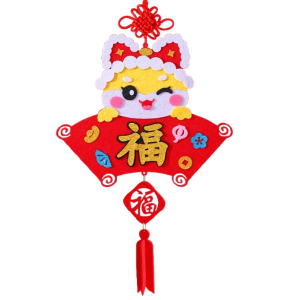 Traditional 2025 New Year Lucky Pendant DIY Toy Spring Festival Supplies  Home New Year Decoration