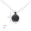 Minar Cute Lovely Brown Black Color Wood Flagon Long Pendant Necklaces Adjustable Rope Chain Chokers for Women Birthday Gift