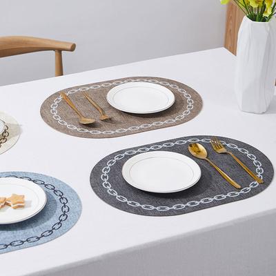 Wasserdichte Leder-Tischsets für Esstisch Hitzebeständig Nordischer Stil Westliche Tischmatte für Küche Waschbares Geschirr P