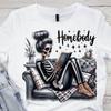 [100% Cotton] Cotton Short Sleeve  T-Shirt HOMEBODY GLITTER SKELLY Unisex Super