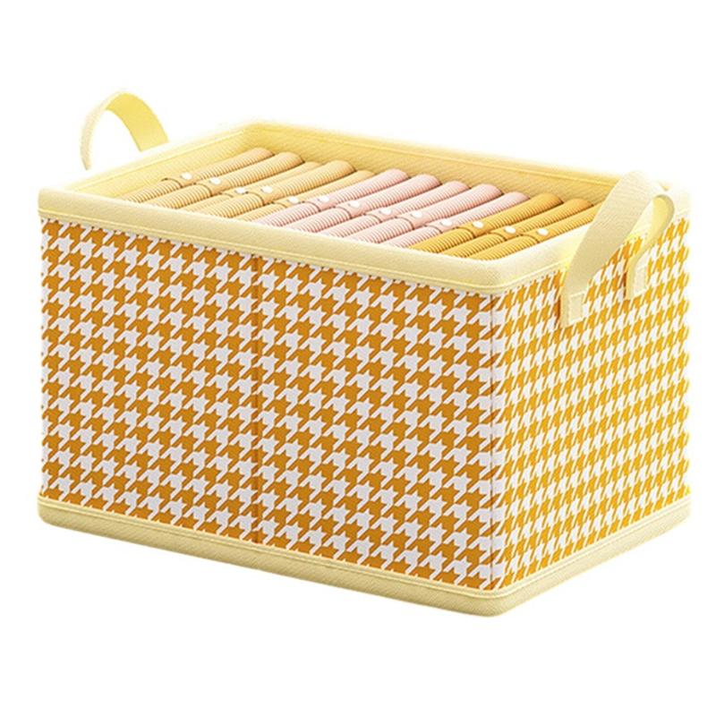 

50x30x26CM Storage Box Non-Woven+PP Board Foldable Closet Organizer Bin B