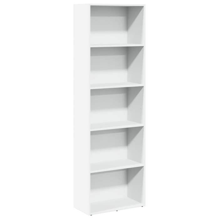 VidaXL Bibliothèque blanc 60x30x189 cm bois d'ingénierie, étagère, étagère à livres, support de livre, armoire de rangement, 857917