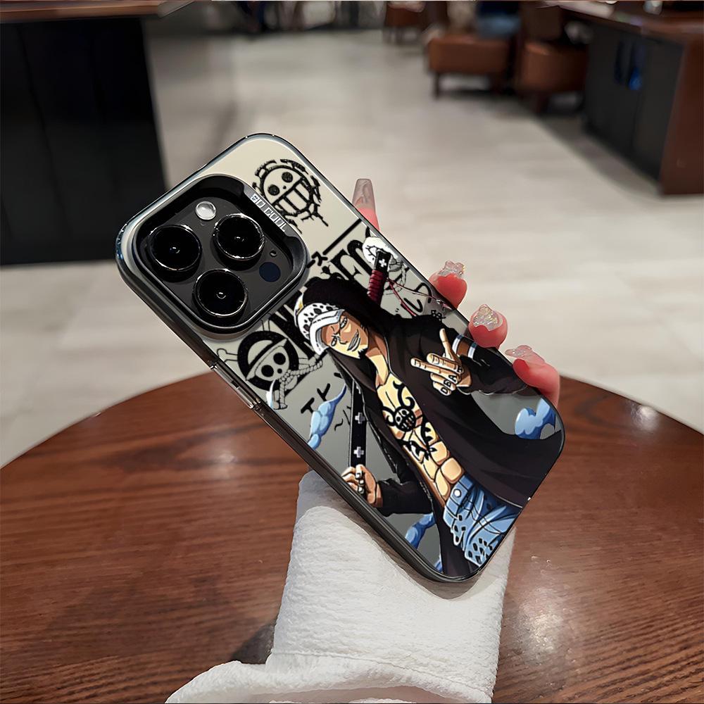 

Pirate King Silver Phone Case for iPhone 17 Pro Max/16/15/14/13 Featuring Luffy & Zoro iPhone 11