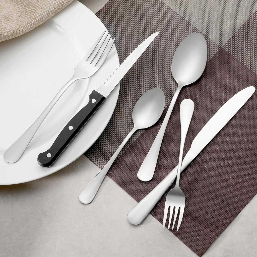 12 Piece Dinner Forks Set, Food-Grade Stainless Steel Forks Silverware, Cutlery Fork, Salad Fork, Metal Forks for Home, Kitchen or Restaurant, Mirror