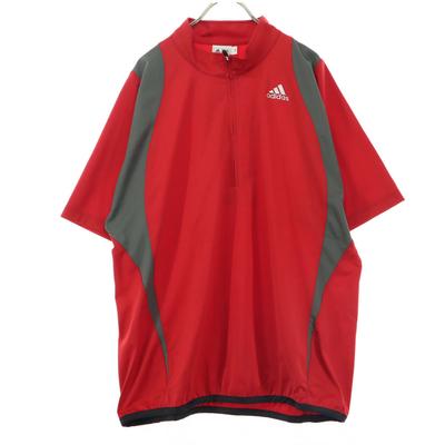 Beauty Products Adidas Two-tone Color Print Golf Short Sleeve Half Zip Polo Shirt Men's Used