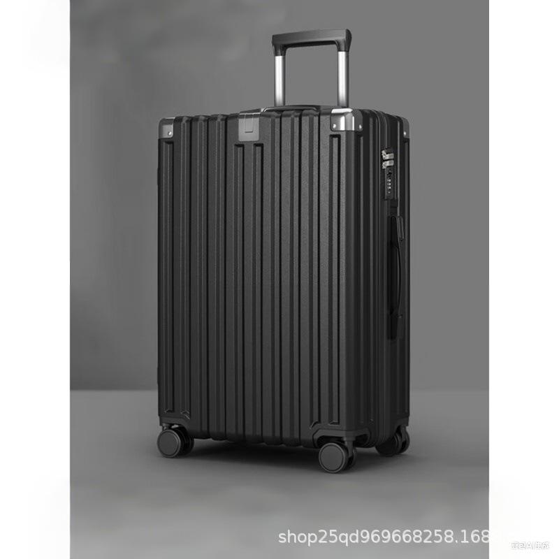 

24-Inch Color Block Hard Shell Carry-On Suitcase with Zipper & Password Lock, Large Capacity for Men & Women 20 inch чёрный