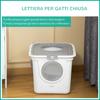 Enclosed Cat Litter Box with 2 Entrances, Tray and Scoop, Made of PE Plastic, 44x55x39 Cm, White
