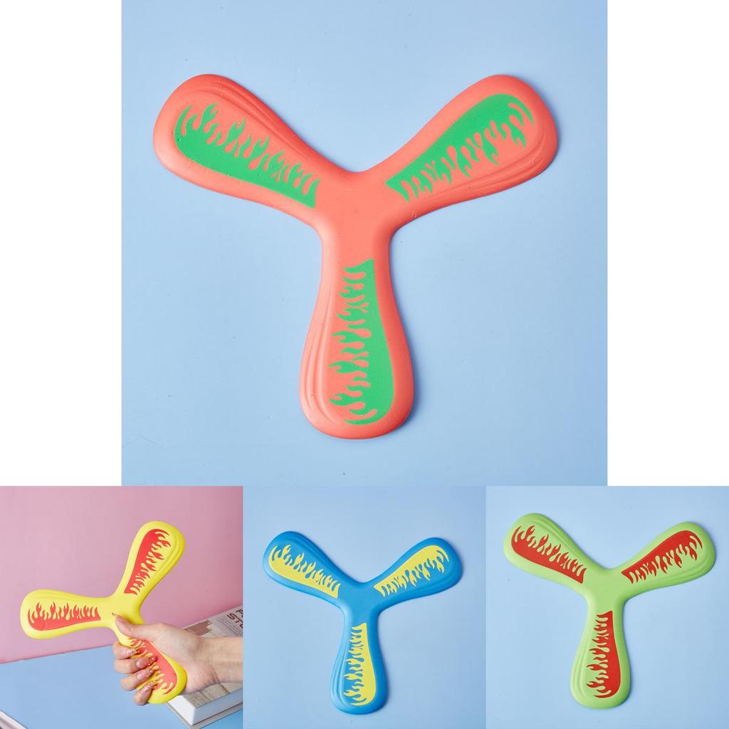 Children's Eva Soft Material Safe Hand Throwing Tri-blade Boomerang Park Outdoor Toy Flying Disc