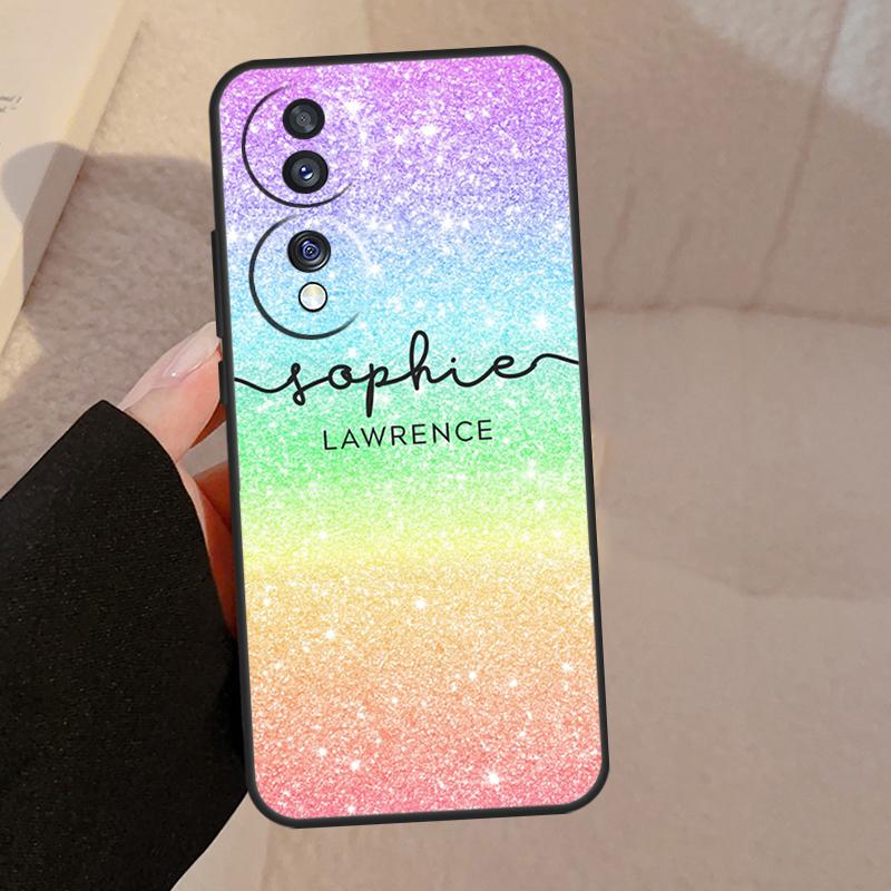 Personalised Name watercolour Case For Honor Magic 5 Lite Pro 50 70 90 8X 9X X6 X7 X8 X9 Honor X6a X7a X8a X9a X9b Cover