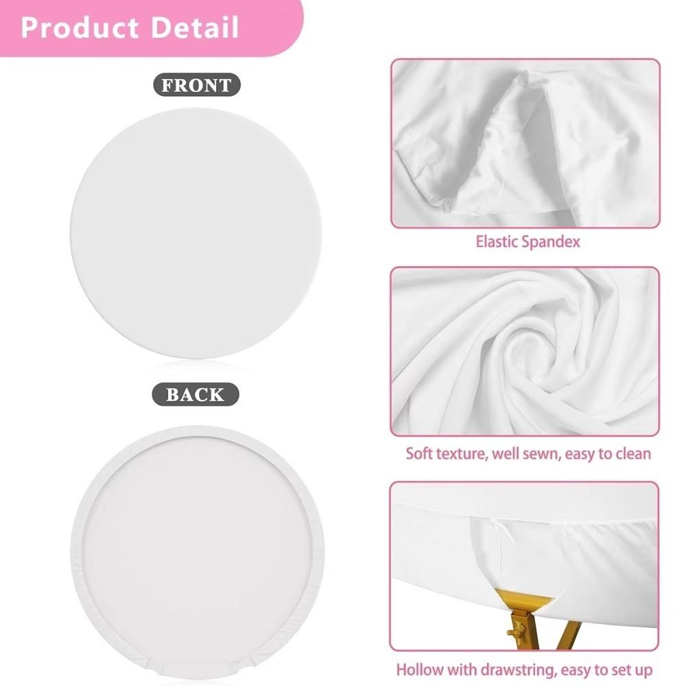 New Pure Color Round Backdrop Cover Elastic 4FT Circle Arch Stand Cover Polyester Stretchy Backdrops Wedding