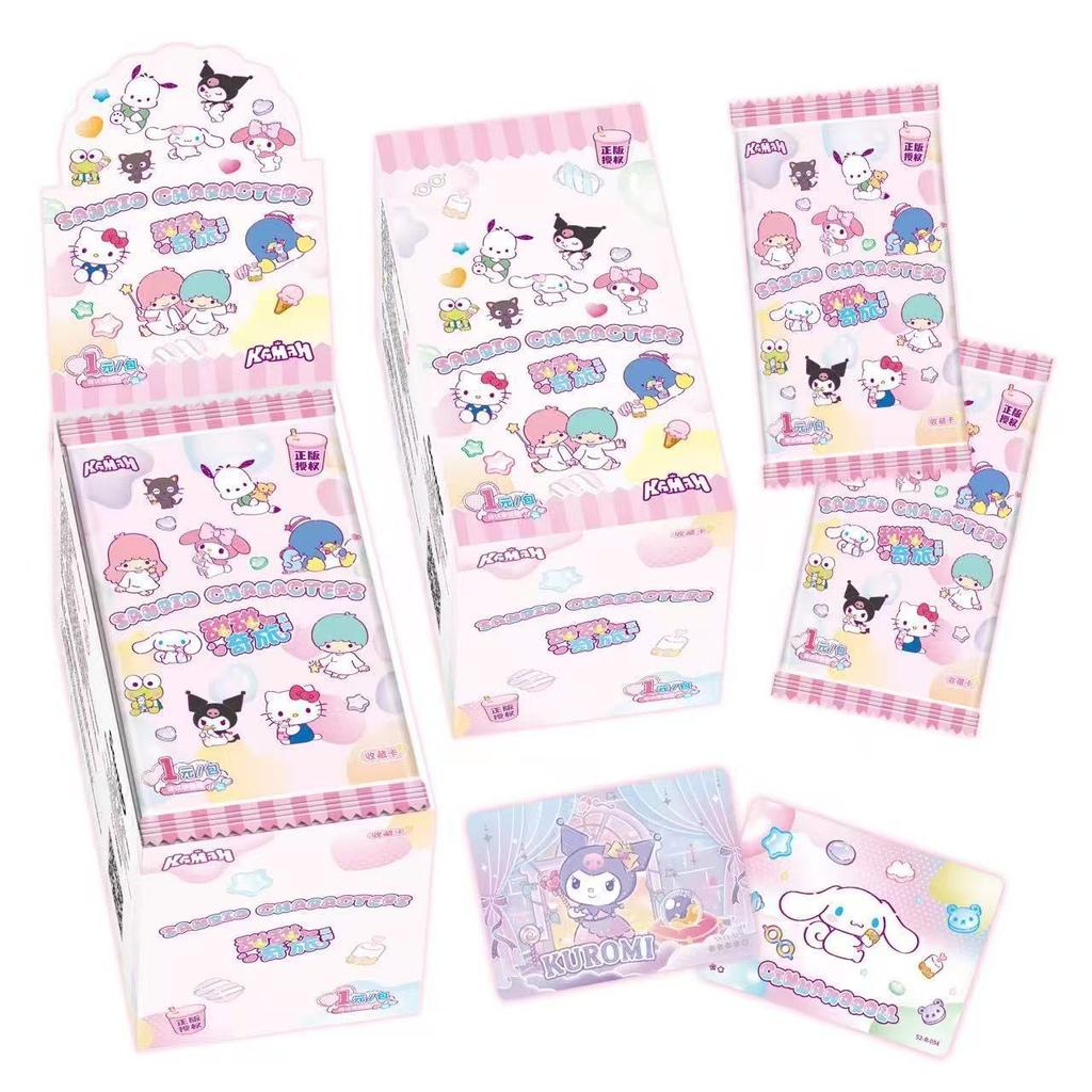 Box Card Sanrio Cute Anime Genuine Authorization Party Plan Characters Kuromi Kitty Melody Collection Children's Gifts