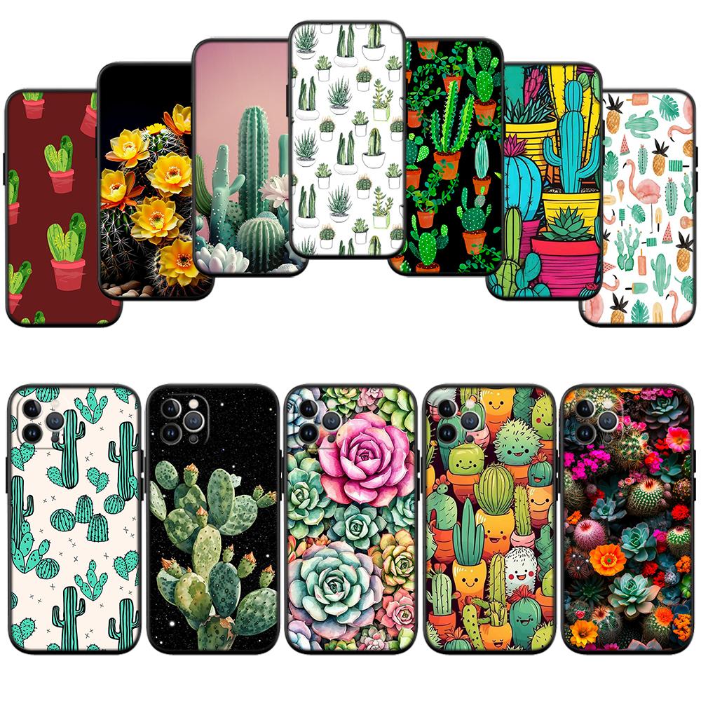 RA33 Watercolour Cacti Succulent Shell Phone Case for Xiaomi Poco C40 C50 C51 C55 C65 C71 C75 F3 F5 F6 F7 M2 M3 Pro Ultra