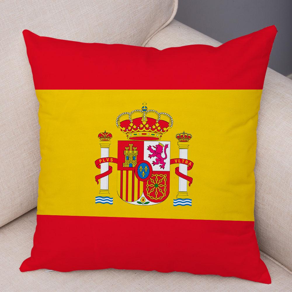 Style National Flag Cushion Cover for Sofa Home Car Decor Geometric Print Pillowcase Super Soft Plush Pillow Case Xcm
