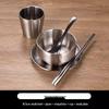 304 Stainless Steel 5-Piece Dinnerware Set