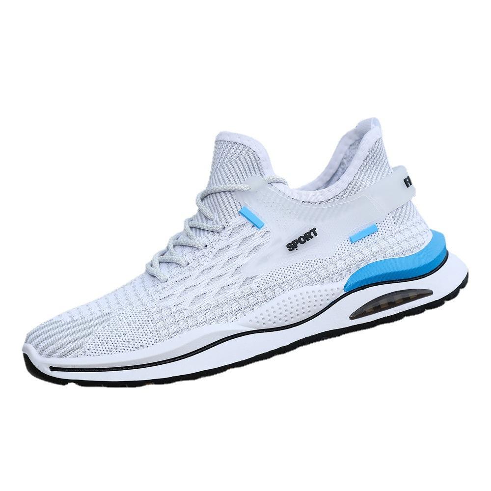 2025 jaro a léto nové pánské boty létající tkané pánské ležérní a pohodlné běžecké boty korejská verze pánské sportovní obuvi