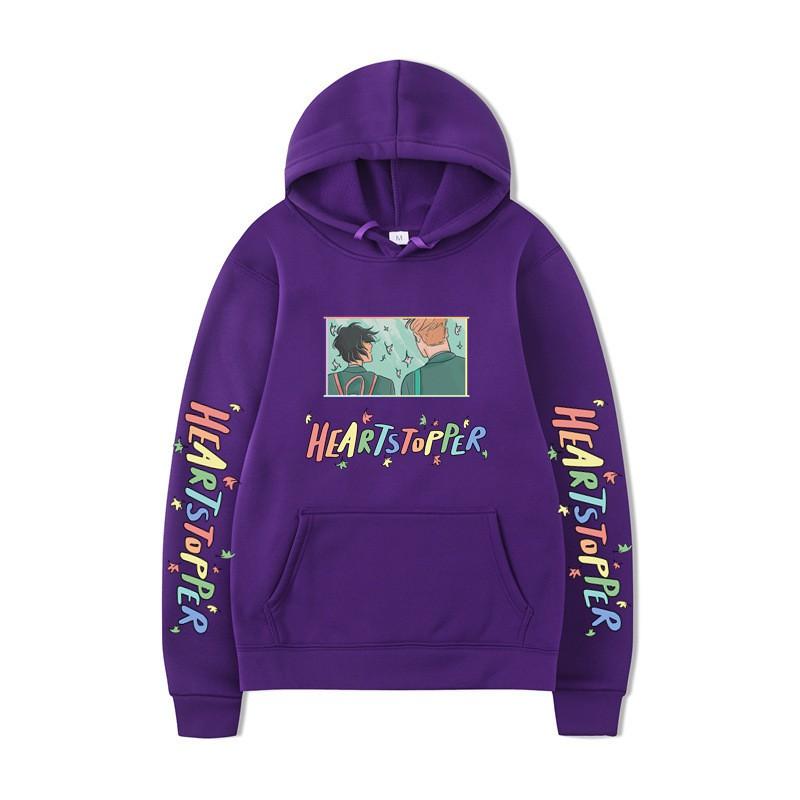 Heartstopper Nick Charlie Hoodie Womens Graphic Print Sweatshirt Casual Loose Fit