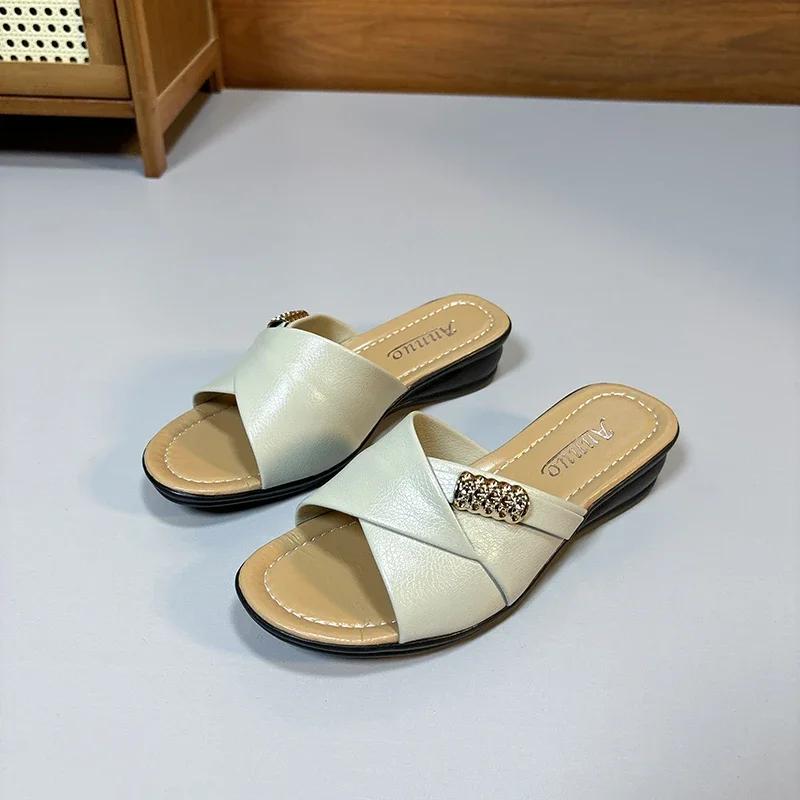 High Heels Women Slippers Platform Wedges Shoes Summer Open Toe Sandals Fashion New Flip Flops Beach Slingback Slides