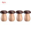 Toothpick Holder Dispenser Creative Walnut Wood Cute Mushroom Head Toothpick Dispenser Holder For Home Kitchen Restaurant