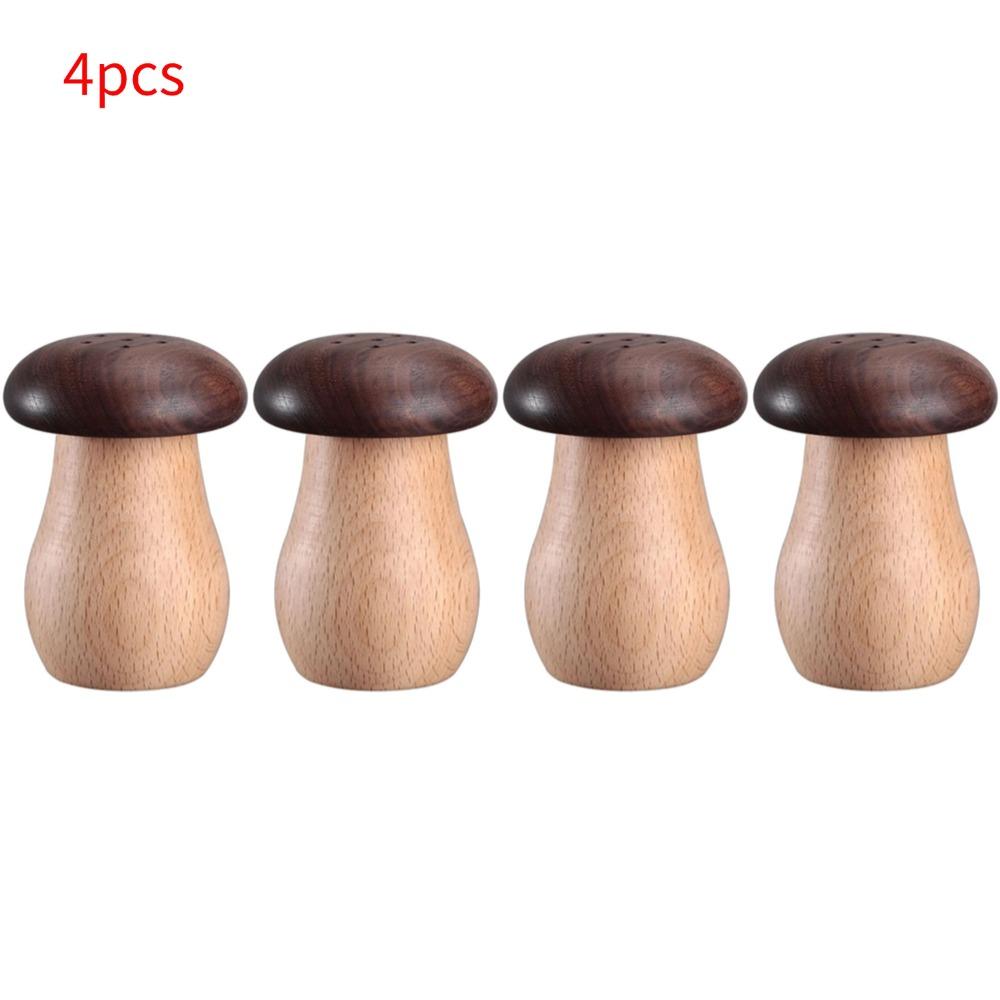 Toothpick Holder Dispenser Creative Walnut Wood Cute Mushroom Head Toothpick Dispenser Holder For Home Kitchen Restaurant
