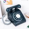 Wood Simulation Antique Turntable Phone, Children'S Play House Interactive Creative Landline Piggy Bank Phone Toy