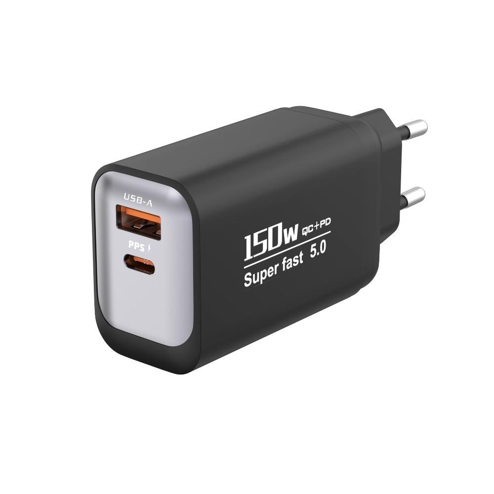 USB A+C 150W Charger Plug EU/US/UK Quick Charge Adapter for Huawei/Xiaomi/Samsung