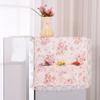 Floral Pattern Refrigerator Dust Cover Washable Dustproof Microwave Oven Cover Protective with Storage Pocket