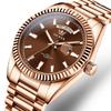 OLEVS Business Style Luxury Brand Gold Men Watch Waterproof Stainless Steel Watches Luminous Date Wristwatch