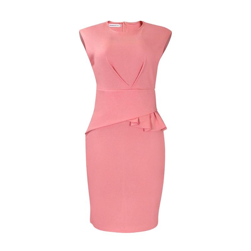 

Women s fashion temperament elegant pleated hip wrap pencil skirt African dress S