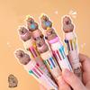 Multicolor 10-in-1 Ballpoint Pen Cute Capybara Ballpoint Pen Push-Type Writing Pen